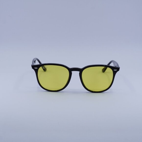 Ray Ban RB4259F 601/85 Sunglasses Black Round Frame, Yellow Classic Lenses - Picture 2 of 10